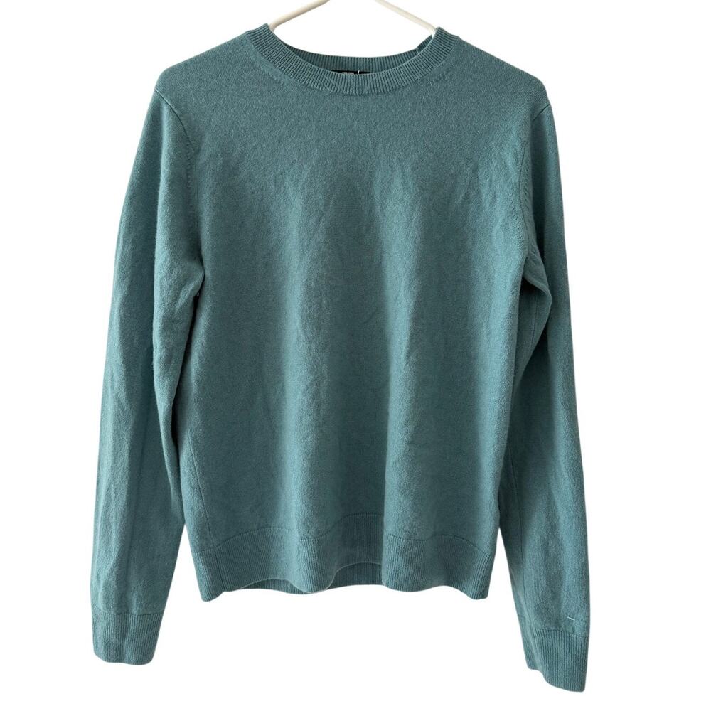 Uniqlo Women's Green Medium Cashmere Crew Neck Sweater New With Tags